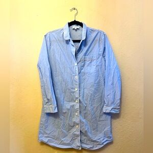 HAVEN WELL WITHIN NIGHT SHIRT. LIGHT BLUE PINSTRIPE SIZE SMALL. EUC.